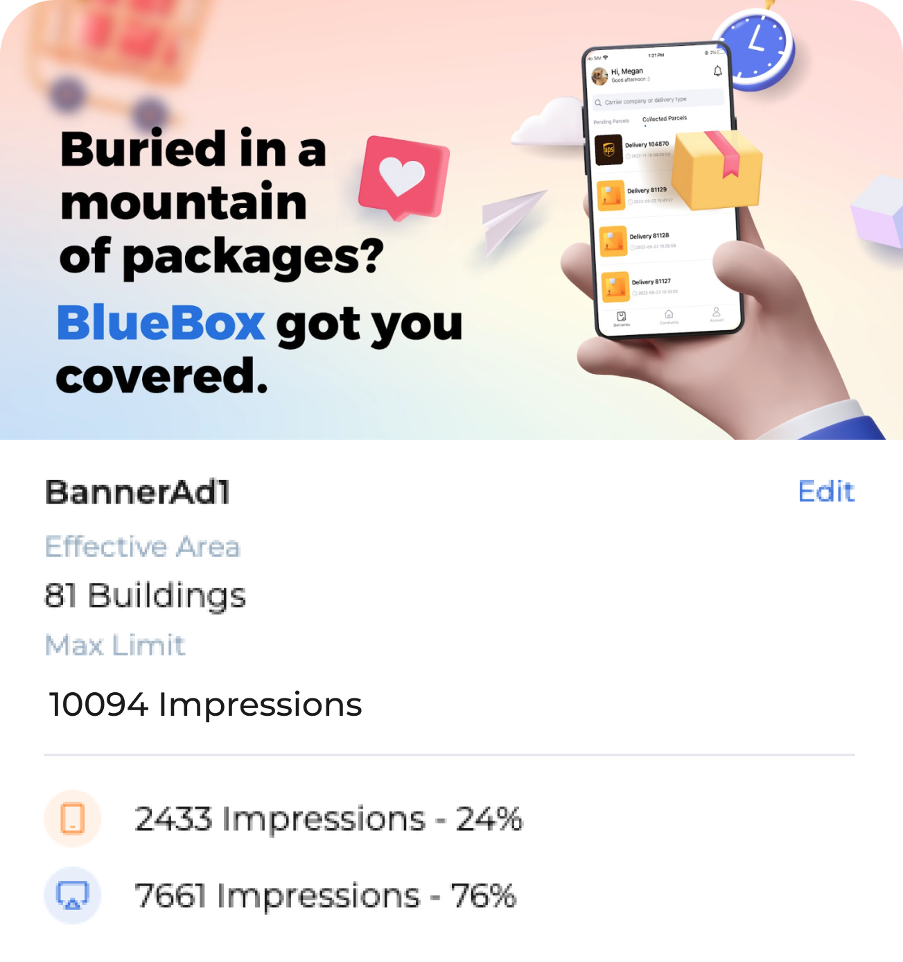 BlueAds impressions demo